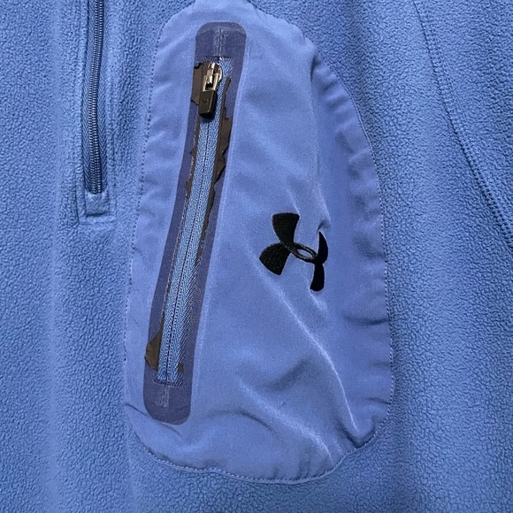 Under Armour fleece shirt size M front pocket with 1/4 zip pullover comfortable - Picture 8 of 8